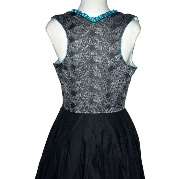 NEW Lukas Dirndl Authentic bavarian EU 36 Long Dirndl front black Paisley dress - Picture 10 of 12